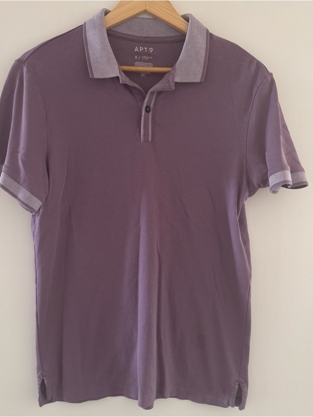 Apt. 9 Men's Lilac Polo with Contrast Collar